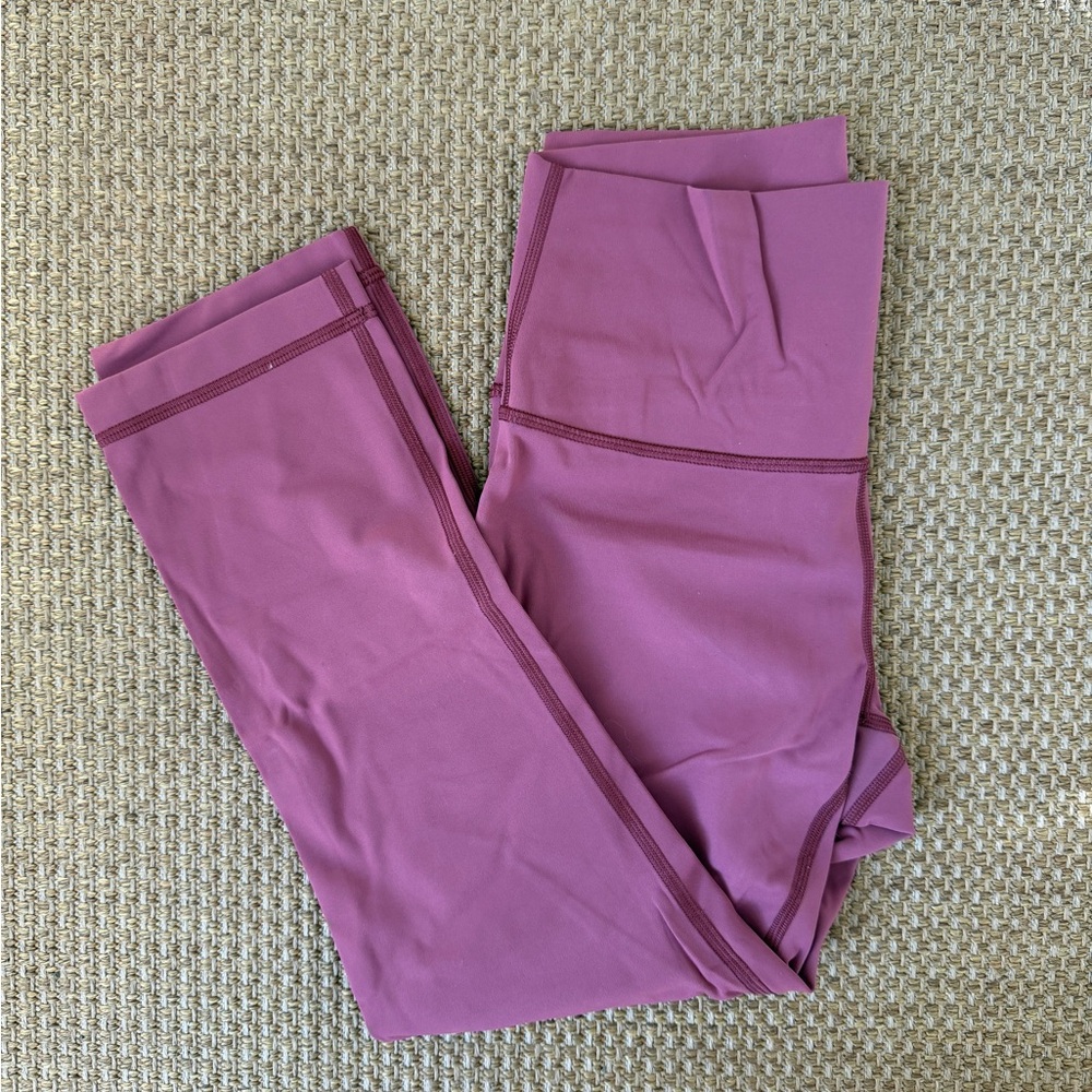 Lululemon Wunder Under SmoothCover High-rise Cropped Rose Moss